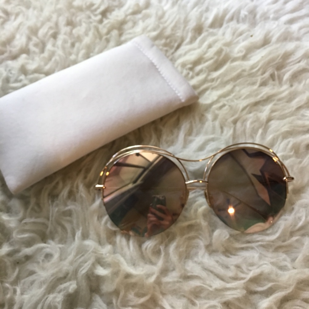 Gold Round Sunglasses never worn